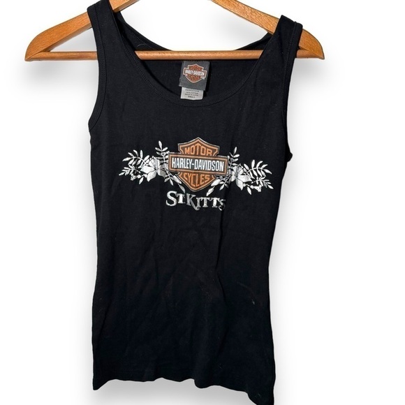 Harley Davidson st kitts Florida  tropical tank top S - Picture 1 of 6